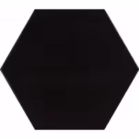 کاشی فخار رفسنجان مدل مشکی ساده شش گوش 20*23