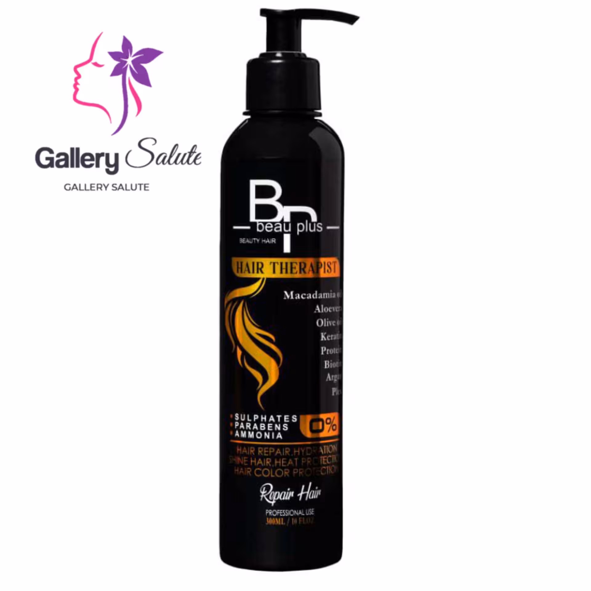 ماسک موی بیو پلاس مدل تراپیست ترمیم کننده حجم 300 میل Beau Plus Hair Mask 300ml
