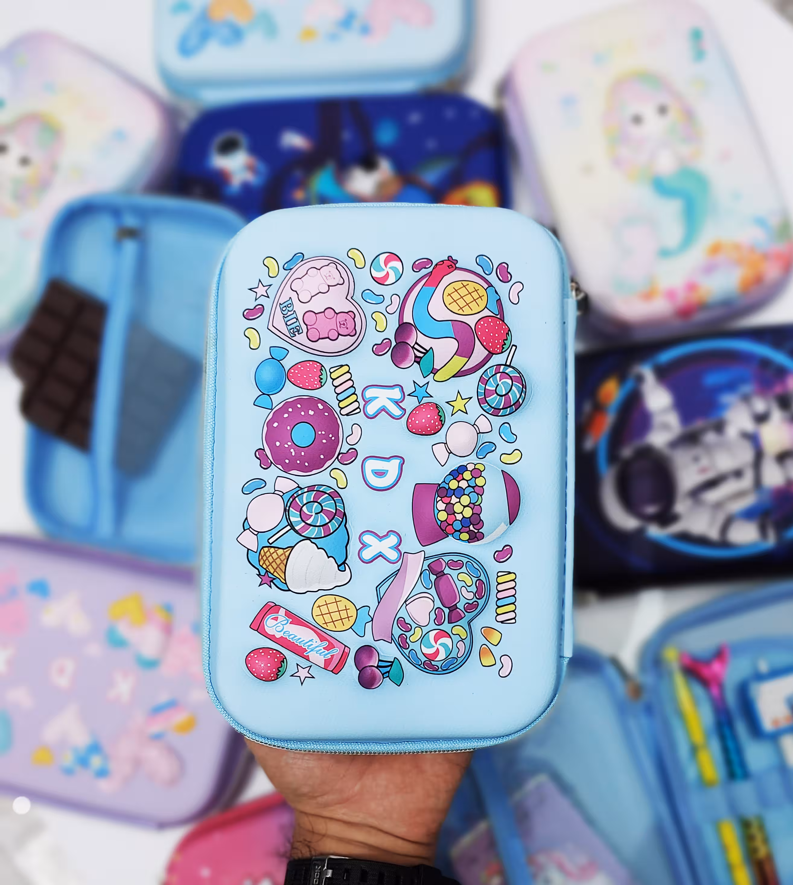 جامدادی کتابی سه بعدی بزرگ طرح دونات