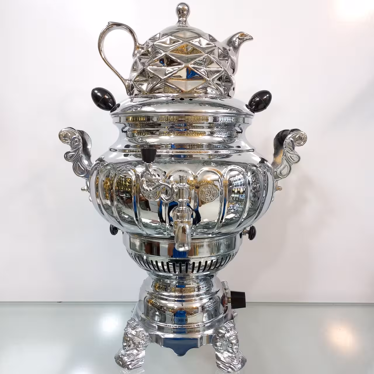 سماور گازی سیلور مدل سه کاره ویکتوریا ترکدار