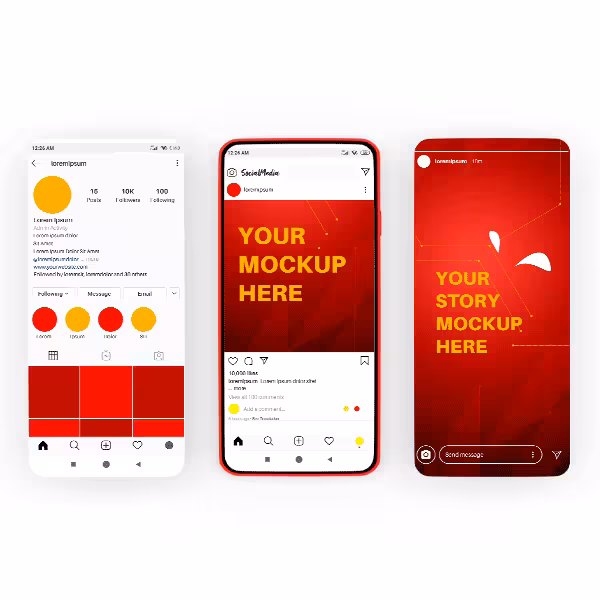 دانلود موکاپ پست و استوری اینستاگرام