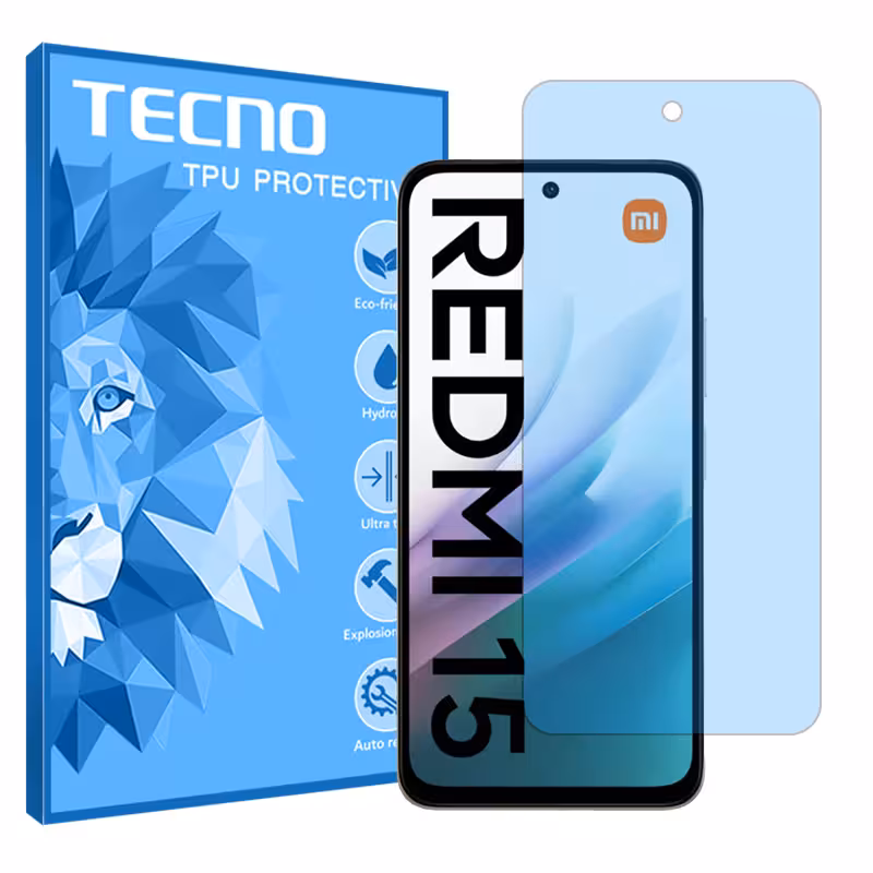 گلس شیائومی Redmi 15 4G مدل هیدروژلی آنتی بلو برند تکنو کد S