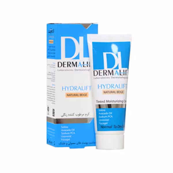 کرم مرطوب کننده رنگی پوست معمولی و خشک درمالیفت DERMA LIFT