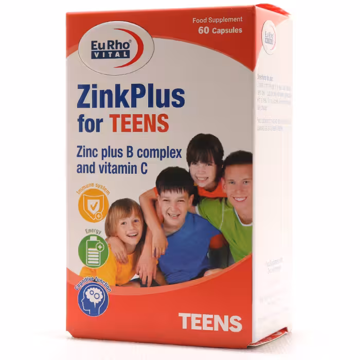 کپسول زینک پلاس فور تینز یوروویتال 60 عددی