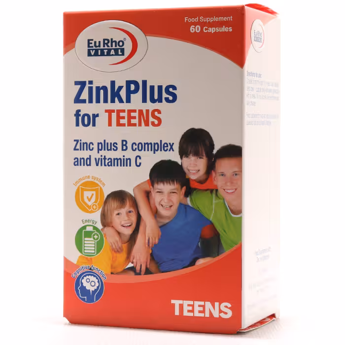 کپسول زینک پلاس فور تینز یوروویتال 60 عددی