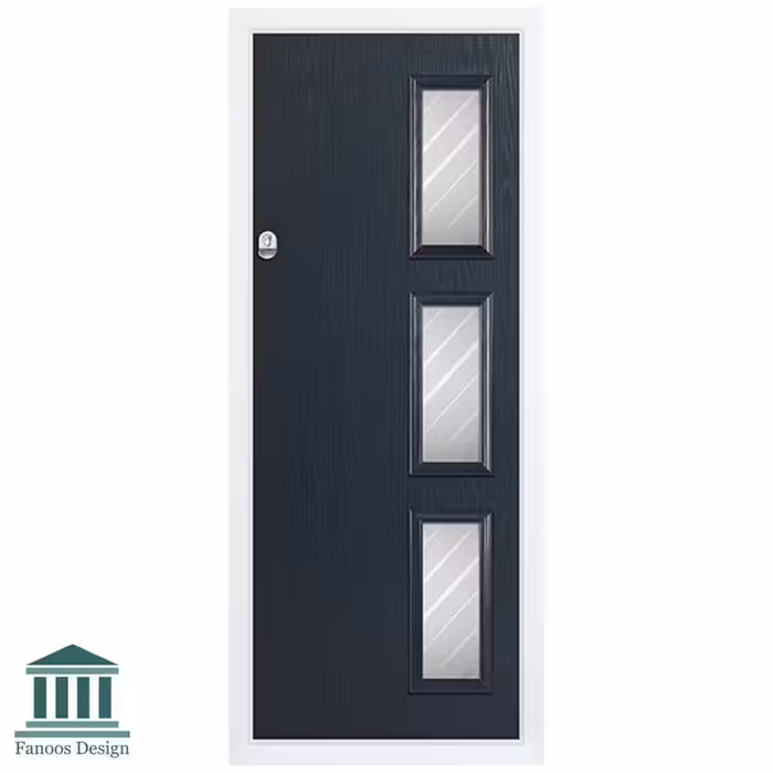 درب شیشه خور کلاسیک ورودی راه پله مدل انگلیسی کد 1574