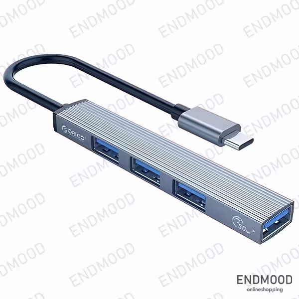 هاب USB-C چهار پورت اوریکو مدل ORICO-AH-13-GY-BP