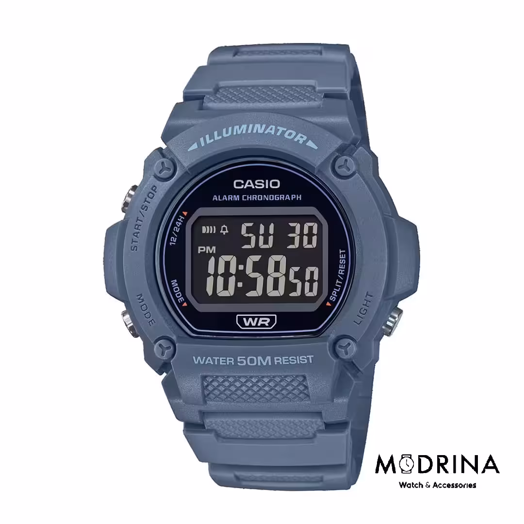 ساعت کاسیو CASIO-W219HC-2B   ضمانت پزیترون