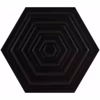 کاشی فخار رفسنجان مدل شش گوش ساب وی هگزا مشکی 23*20