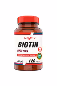 قرص بیوتین 5 میلی گرم برند Nevfix - بسته 120 عددی