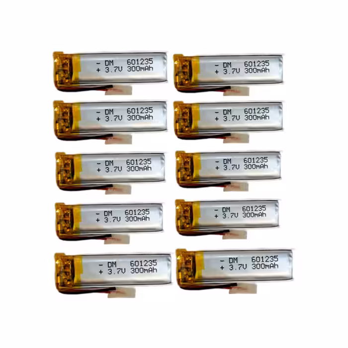 باتری لیتیومی مدل DM-601235 ظرفیت 300mAh بسته 10 عددی
