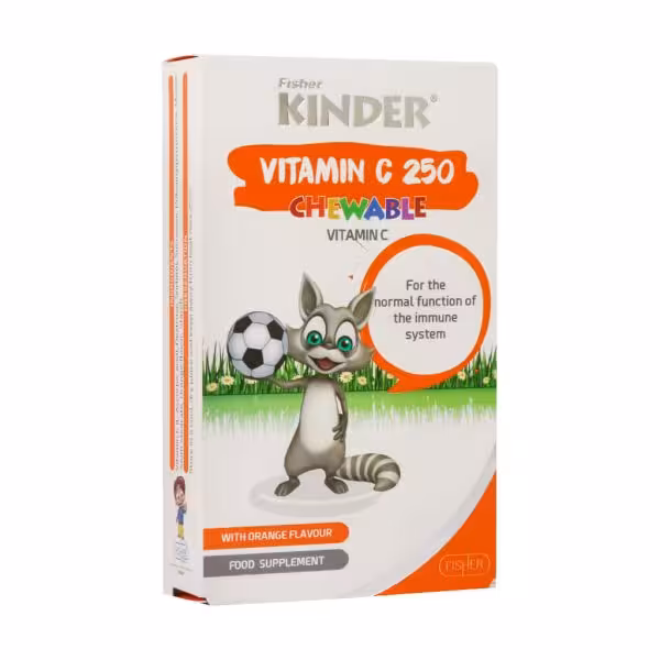 قرص جویدنی ویتامین سی 250 فیشر کیندر 40 عددی