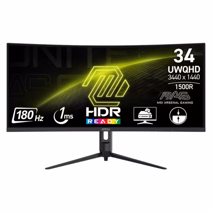 مانیتور خمیده گیمینگ 34 اینچ ام اس آی مدل MAG 342CQR E2 - کالاوما