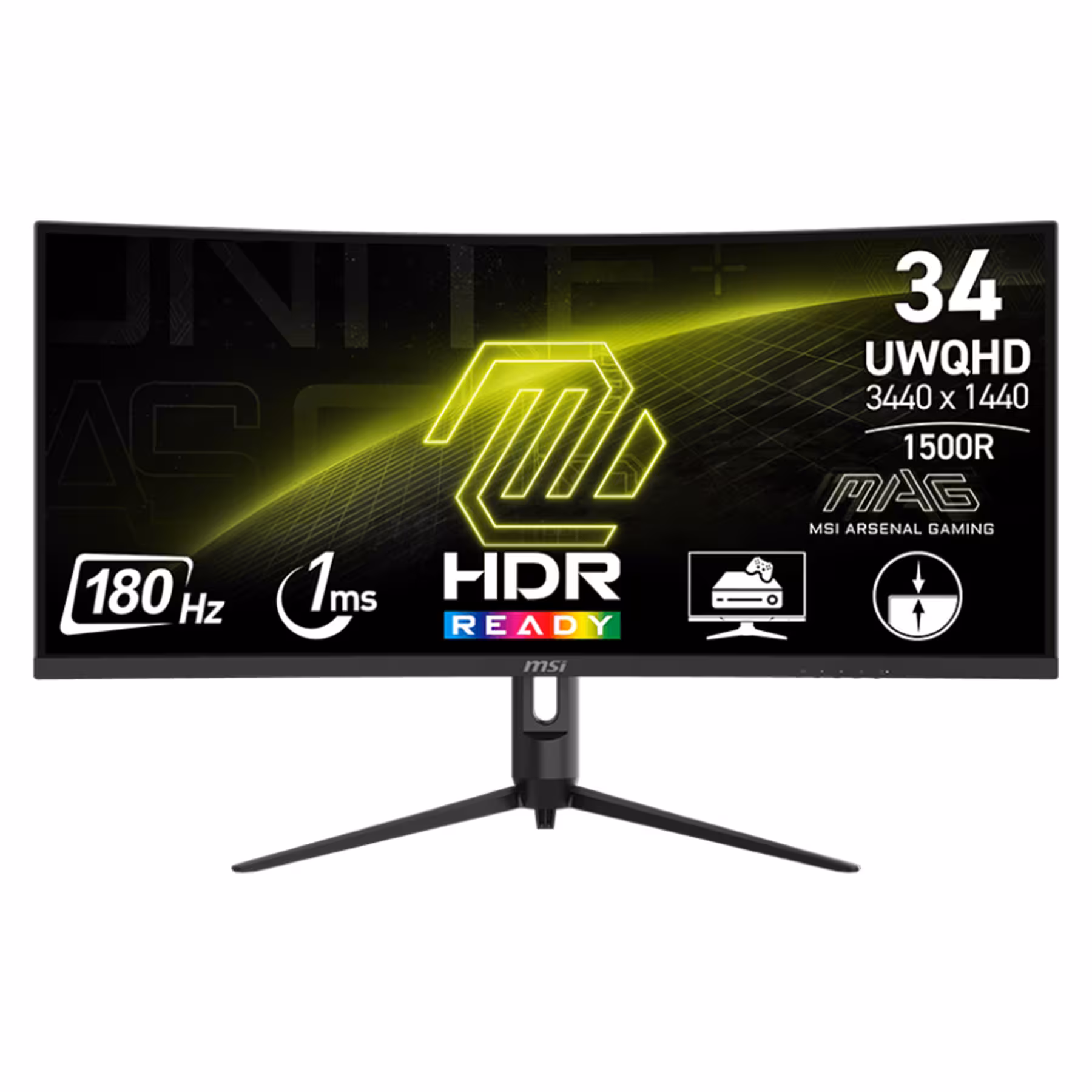 مانیتور خمیده گیمینگ 34 اینچ ام اس آی مدل MAG 342CQR E2 - کالاوما