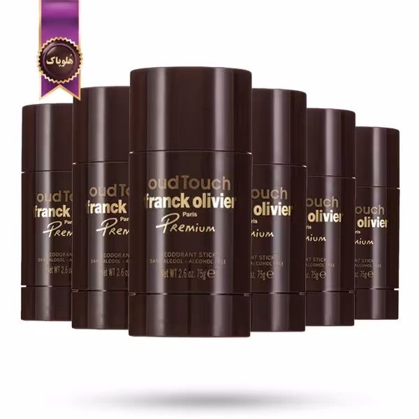 6 عدد استیک دئودورانت مردانه فرانک الیور Franck Olivier مدل رایحه عود Oud Touch وزن 75 گرم (اورجینال)