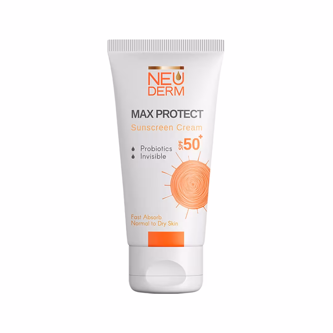کرم ضد آفتاب مکس پروتکت SPF50 بی رنگ نئودرم