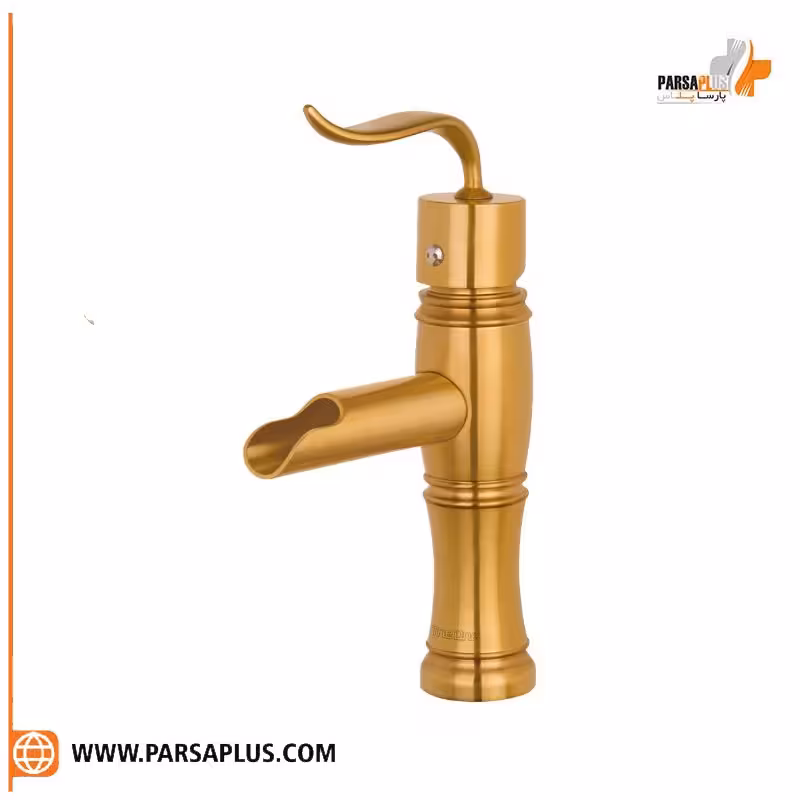 شیر روشویی دوان مدل لاکا طلایی مات