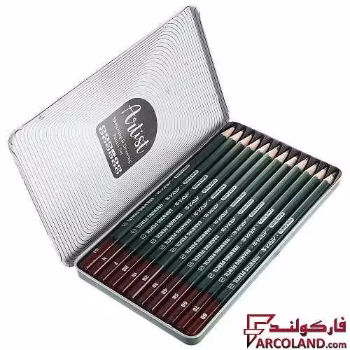 پک مداد طراحی آریا طرح آرتیست Artist 3075 بسته 12 عددی