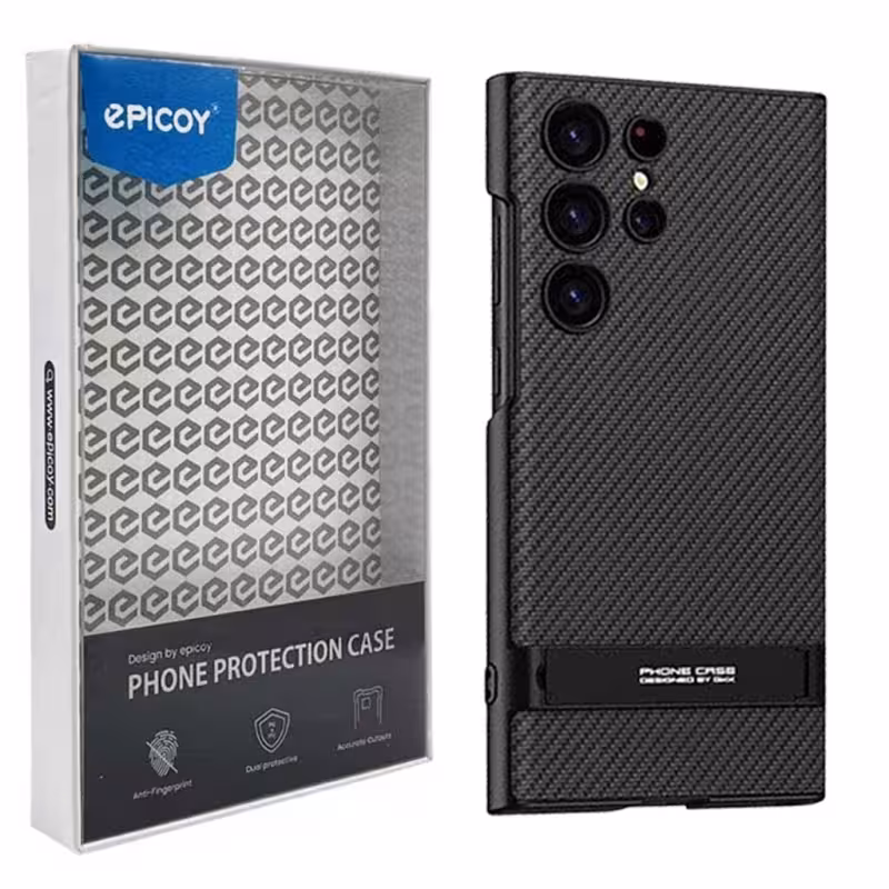 کاور گوشی سامسونگ Galaxy S23 Ultra اپیکوی مدل KickStand Carbon