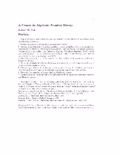 خرید و دانلود نسخه کامل کتاب A Course In Algebraic Number Theory