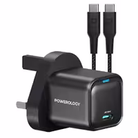 آداپتور شارژ 20 وات پاورولوژی Powerology Ultra-Compact GaN Charger PWCUQC016