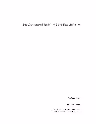 خرید و دانلود نسخه کامل کتاب Two-dimensional models of black hole radiation (diplomarbeit)