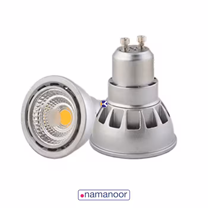 هالوژن بدنه فلزی 3 وات مدل MR16 پایه استارتی Gu10 نمانور