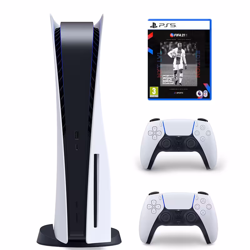 باندل کنسول بازی سونی آسیا مدل پلی استیشن (Playstation 5 (1200 Drive   دیسک بازی فیفا 2021 مخصوص PS5