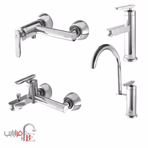 ست شیرآلات شیبه مدل روژان کروم ا Shibeh rozhan Collection