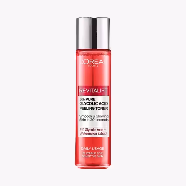 تونر لایه بردار و روشن کننده لورال REVITALIFT GLYCOLIC ACID PEELING TONER