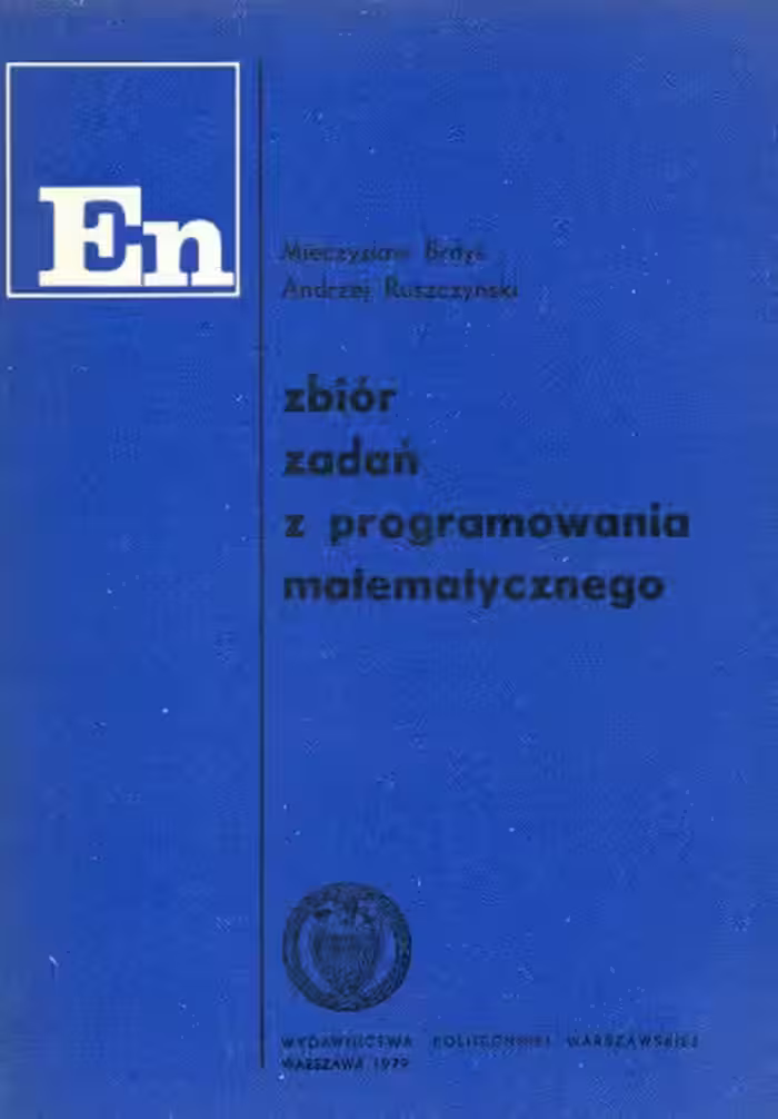 خرید و دانلود نسخه کامل کتاب Zbiór zadań z programowania matematycznego