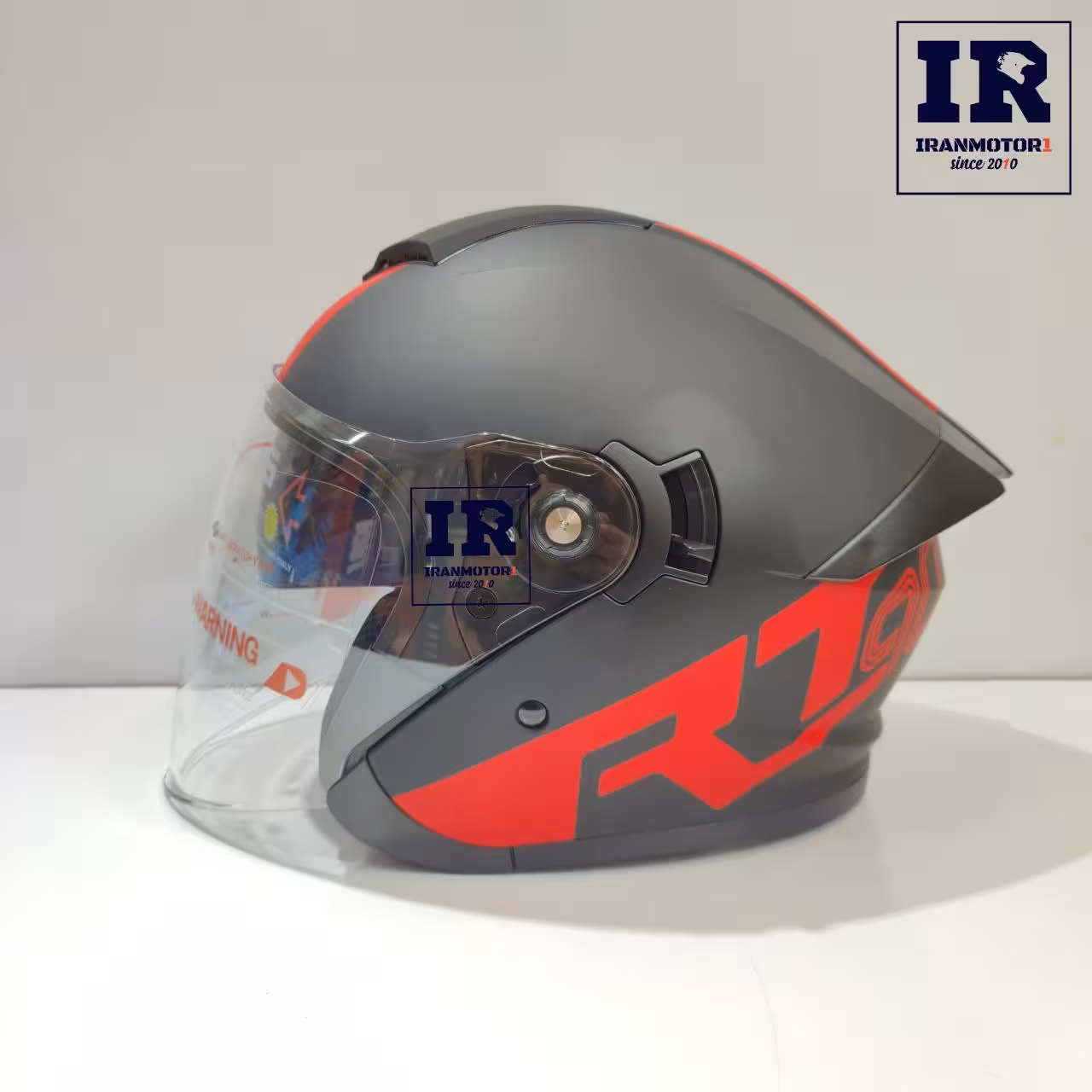 کلاه کاسکت بدون فک ردلاین کد 966 مشکی قرمز مات