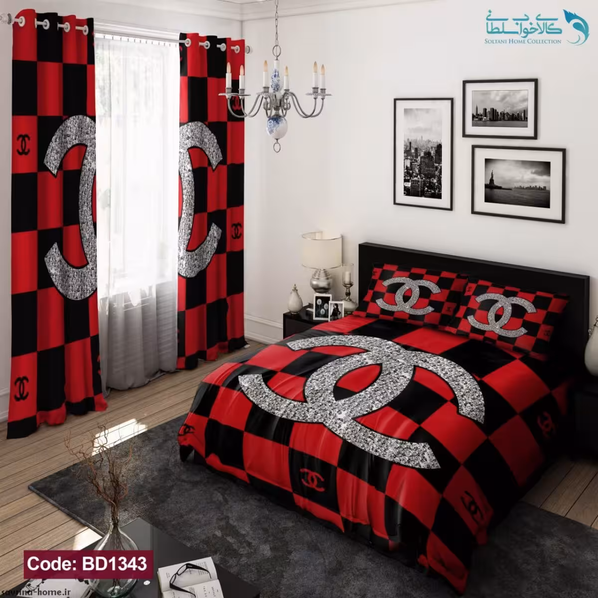 روتختی طرح شنل قرمز دونفره کد BD1343