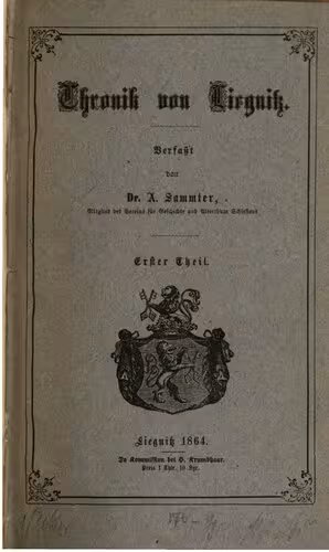 خرید و دانلود نسخه کامل کتاب Chronik von Liegnitz