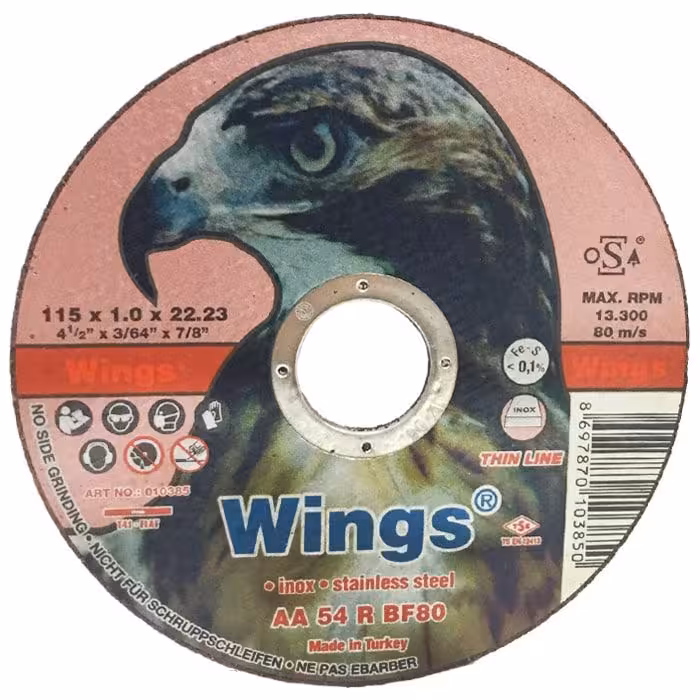 صفحه برش استیل مینی سایز 1*115 برند عقاب Wings
