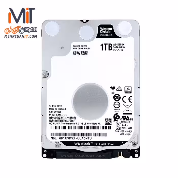 هارد دیسک نوتبوکی وسترن دیجیتال Black ظرفیت 1 ترابایت