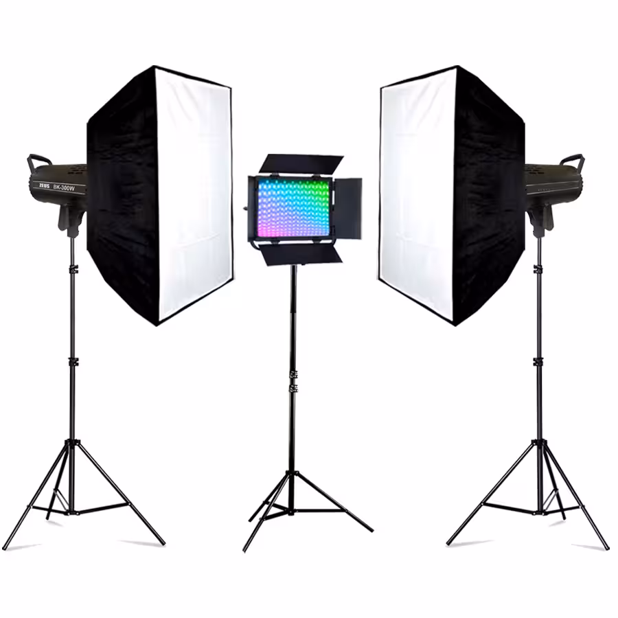 کیت تولید محتوا با پنل RGB و ویدئو لایت F-kit17