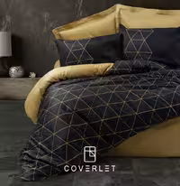 روتختی مشکی طلایی طرح‌دار کاوری مدل Veta