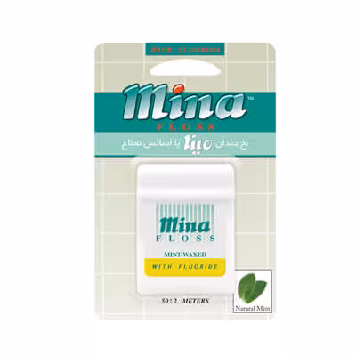 نخ دندان مینا با اسانس نعنا 50 متری