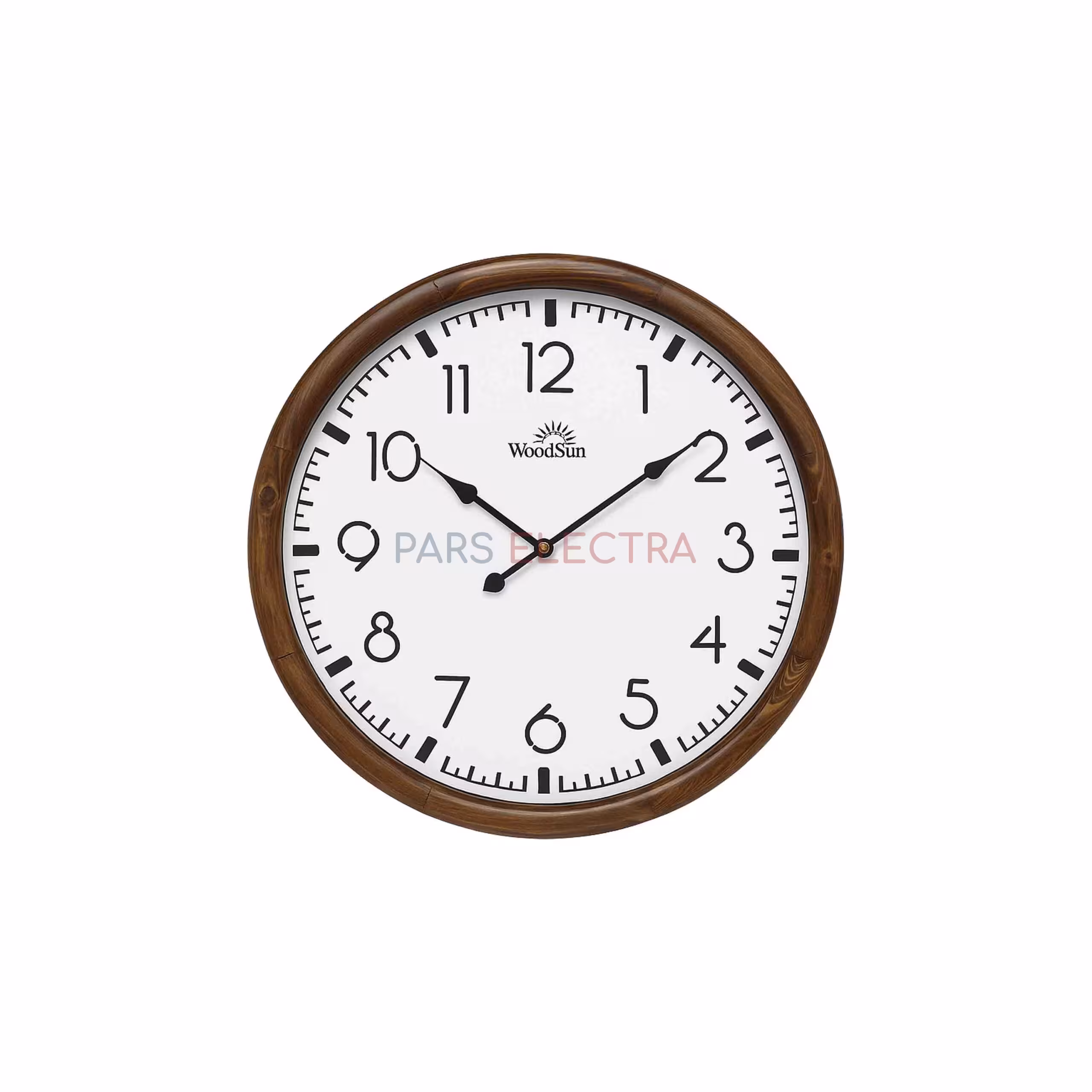 ساعت دیواری چوبی استکهلم سفید (50سانت) (ZA2212)