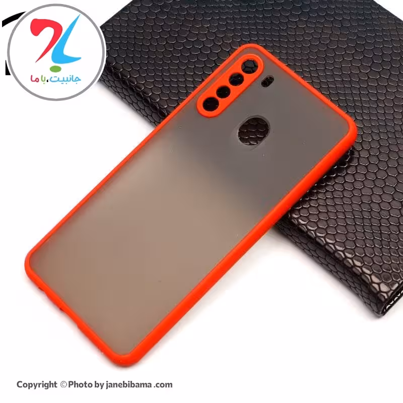 قاب گوشی سامسونگ PC مات محافظ لنز دار Samsung A21 پشت مات - قرمز