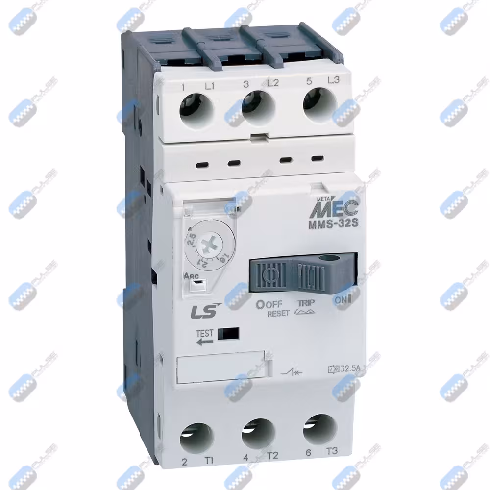 کلید 32_22 آمپر حرارتی ال اس سری MMS با کد MMS–32S 32 A _مدل S (قدرت قطع استاندارد)_قدرت قطع 15KA