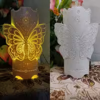 چراغ خواب دکوراتیو پروانه PVC نشکن – نورپردازی قابل تغییر