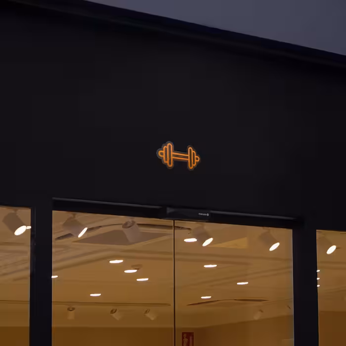 چراغ دیواری نئون دیزاین طرح Dumbbell_ORG