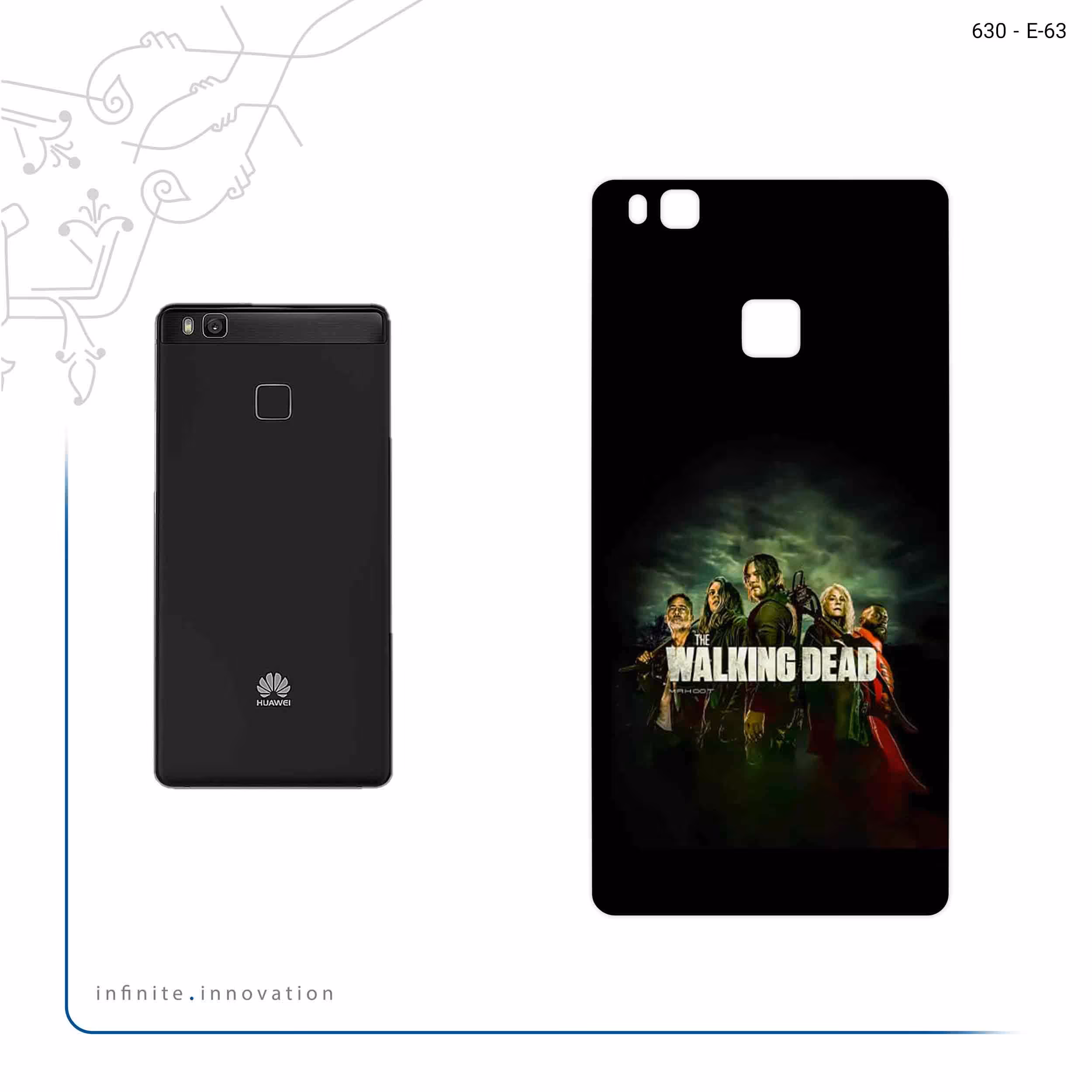 برچسب پوششی ماهوت مدل WALKING DEAD مناسب برای گوشی موبایل هوآوی P9 Lite