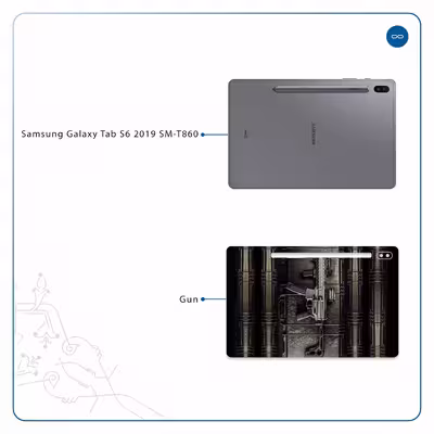 برچسب پوششی ماهوت مدل Gun مناسب برای تبلت سامسونگ Galaxy Tab S6 2019 SM-T860