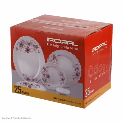 سرویس غذا خوری 25 پارچه آیروپال طرح گرد مدل کازالیکا