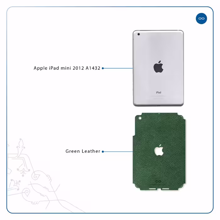 برچسب پوششی ماهوت مدل Green-Leather مناسب برای تبلت اپل iPad mini 2012 A1432