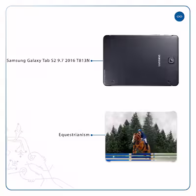 برچسب پوششی ماهوت مدل Equestrianism مناسب برای تبلت سامسونگ Galaxy Tab S2 9.7 2016 T813N