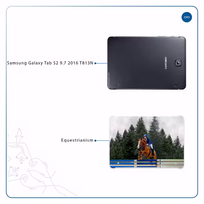 برچسب پوششی ماهوت مدل Equestrianism مناسب برای تبلت سامسونگ Galaxy Tab S2 9.7 2016 T813N